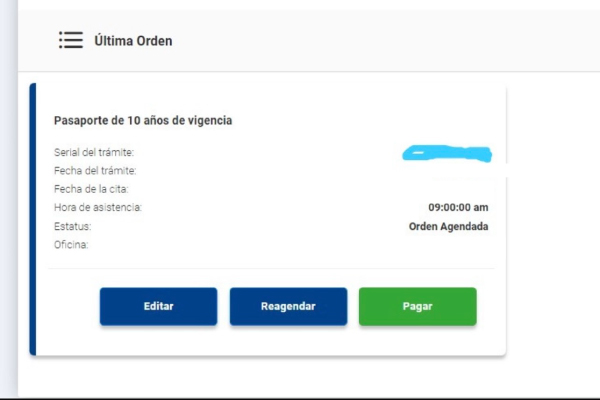 Ejemplo de pago
